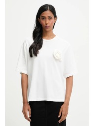 μπλουζάκι answear.lab χρώμα: άσπρο 94% βαμβάκι, 6% ελαστάν