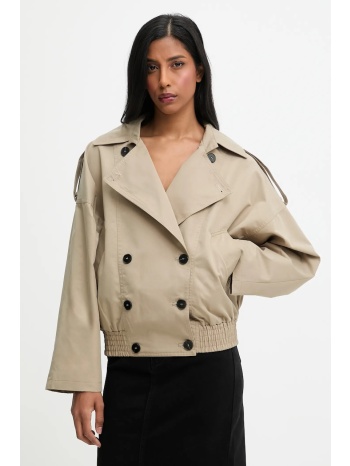 μπουφάν answear.lab χρώμα μπεζ 57% βαμβάκι, 43% πολυεστέρας