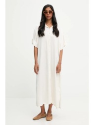 φόρεμα answear.lab χρώμα: μπεζ 100% βισκόζη