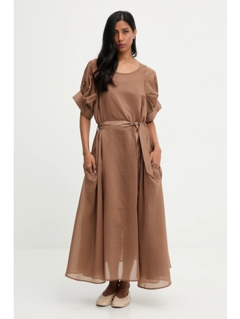 φόρεμα answear.lab χρώμα καφέ 85% lyocell, 15% πολυεστέρας