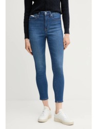 τζιν παντελόνι calvin klein jeans χρώμα: μπλε, lv047b773g 80% βαμβάκι, 12% πολυεστέρας, 6% ελαστομυλ