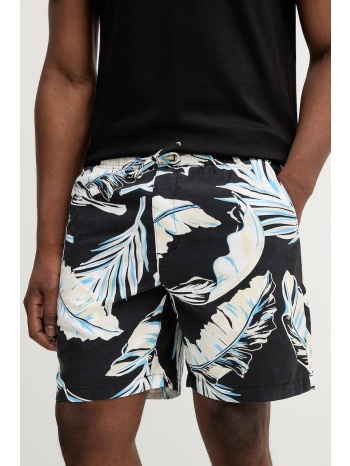 σορτς tommy hilfiger χρώμα μαύρο, mw0mw39708 58% lyocell