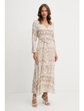 φόρεμα marciano guess britney χρώμα μπεζ, 5ygk47 7352a