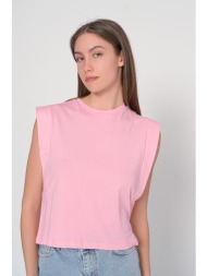 t-shirt αμάνικο ροζ - 4244058951