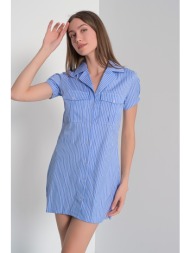 φόρεμα πουκάμισο mini με ρίγες - 4244056233