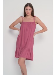 φόρεμα mini με δετές τιράντες - 4241019451