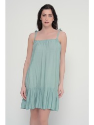 φόρεμα mini με δετές τιράντες - 4241019447