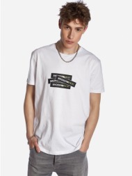 ανδρικο t-shirt brokers λευκο 22012-205-01-white
