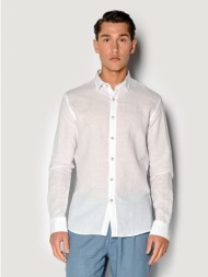 ανδρικο πουκαμισο regular μ/μ brokers λευκο 23016-601-08-white