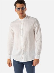 ανδρικο πουκαμισο regular μ/μ brokers λευκο 23016-661-04-white