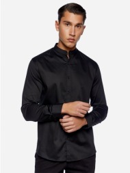 ανδρικο πουκαμισο slim μ/μ brokers μαυρο 22516-761-03-black