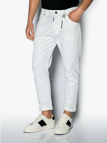 ανδρικο παντελονι jean brokers λευκο 23013-137-40-white σε προσφορά