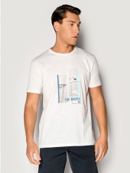 ανδρικο t-shirt brokers λευκο 23017-145-04-white