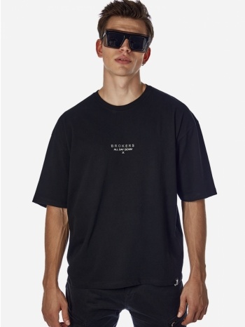 ανδρικο t-shirt brokers μαυρο 21512-101-01-black σε προσφορά