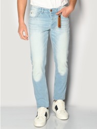 ανδρικο παντελονι jean camaro με ξεβαμματα slim fit μπλε 23023-453-30-blue