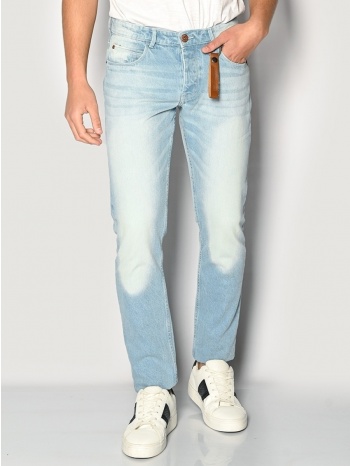 ανδρικο παντελονι jean camaro με ξεβαμματα slim fit μπλε σε προσφορά