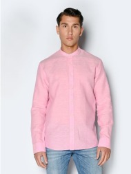ανδρικο πουκαμισο regular μ/μ brokers ροζ 23016-661-08-pink