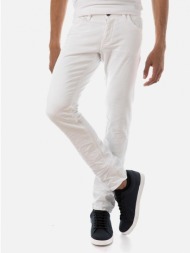 ανδρικο παντελονι jean brokers λευκο 22017-204-382-white