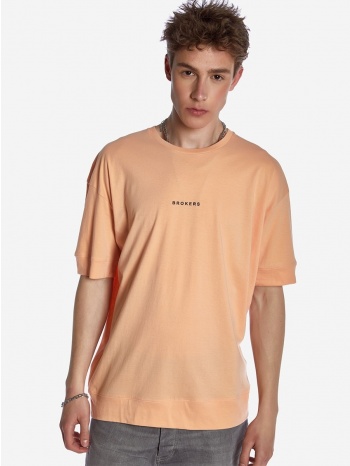 ανδρικο t-shirt brokers πορτοκαλι 22012-301-01-salmon σε προσφορά