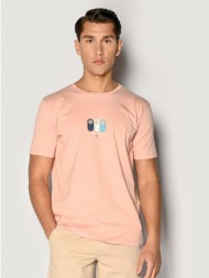 ανδρικο t-shirt brokers ροζ 23017-104-01-pink