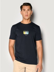 ανδρικο t-shirt brokers indigo 23017-104-01-indigo