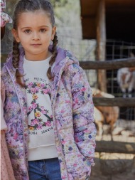 energiers μπλούζα φούτερ με τύπωμα για κορίτσι εκρου 15-123312-5