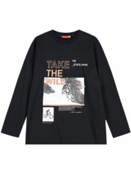 energiers βαμβακερή μπλούζα με τύπωμα για αγόρι μαυρο 13-123020-5