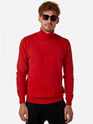 ανδρικη πλεκτη μπλουζα brokers κοκκινο 22519-401-11-red