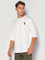 ανδρικο t-shirt brokers λευκο 23517-204-751-white