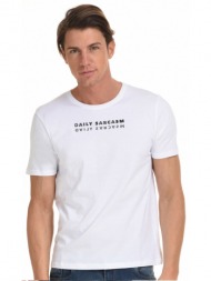 biston fashion ανδρικό t-shirt λευκο 45-206-065-010-s