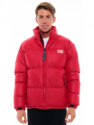 biston fashion ανδρικό κοντό μπουφάν με γιακά κοκκινο 48-201-027-010-m