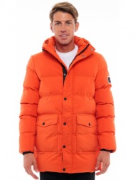 biston fashion ανδρικό ντεμί μπουφάν πορτοκαλι 48-201-026-010-m