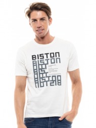 biston fashion ανδρικό t-shirt off white 47-206-037-010-s