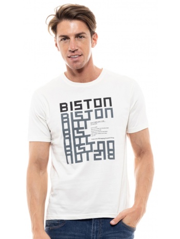 biston fashion ανδρικό t-shirt off white 47-206-037-010-s σε προσφορά