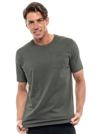 biston fashion ανδρικό t-shirt χακι 47-206-002-010-s σε προσφορά