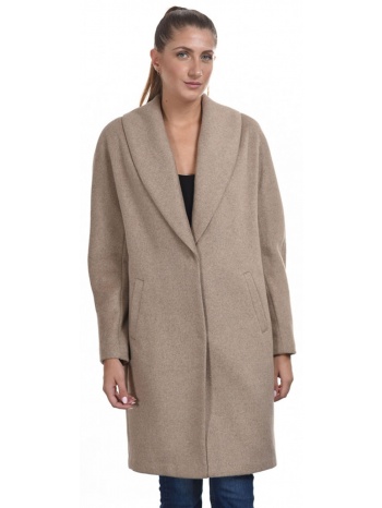 biston fashion γυναικείο μακρύ παλτό μπεζ 44-101-028-010-s σε προσφορά