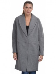 biston fashion γυναικείο μακρύ παλτό αν. γκρι 44-101-028-010-s