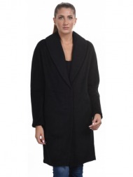biston fashion γυναικείο μακρύ παλτό μαυρο 44-101-028-010-s