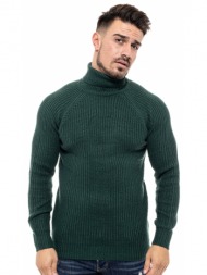 smart fashion ανδρική πλεχτή μπλούζα πρασινο 46-206-001-010-m