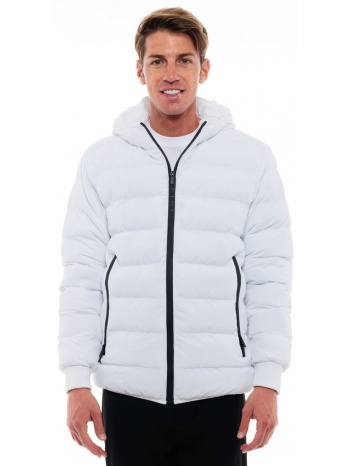 biston fashion ανδρικό κοντό μπουφάν λευκο 48-201-064-010-m σε προσφορά