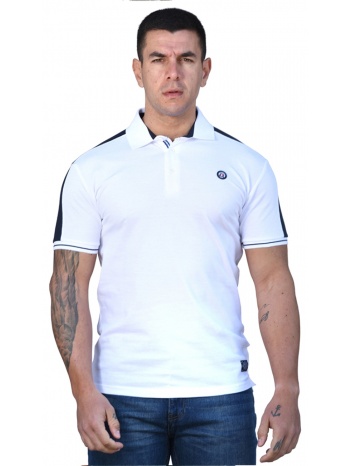 splendid fashion ανδρικό polo shirt λευκο 43-206-030-060-l