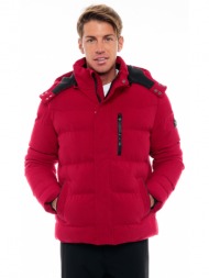 biston fashion ανδρικό κοντό μπουφάν κοκκινο 48-201-005-010-m