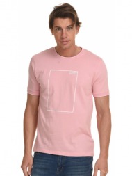 splendid fashion ανδρικό t-shirt ροζ 45-206-029-010-s