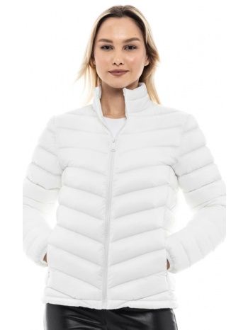 biston fashion γυναικείο ultra light πανωφόρι λευκο σε προσφορά