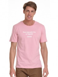 splendid fashion ανδρικό t-shirt ροζ 45-206-024-010-s