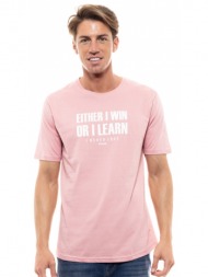 biston fashion ανδρικό t-shirt ροζ 47-206-024-010-s