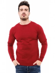 smart fashion ανδρική πλεχτή μπλούζα κοκκινο 46-206-014-010-m
