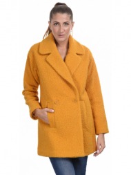 splendid fashion γυναικείο demi παλτό κιτρινο 44-101-029-040-s