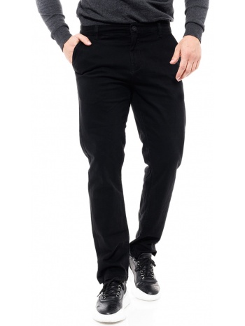 biston fashion ανδρικό παντελόνι chinos μαυρο σε προσφορά