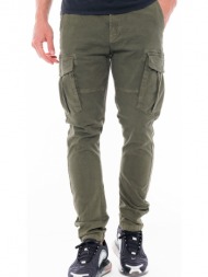 biston fashion ανδρικό παντελόνι cargo χακι 48-241-002-010-28